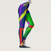 Modern Art Graphic Kleurenblok Artistieke Leggings (Rechts)
