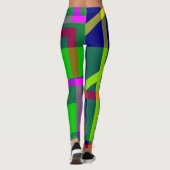 Modern Art Graphic Kleurenblok Artistieke Leggings (Achterkant)
