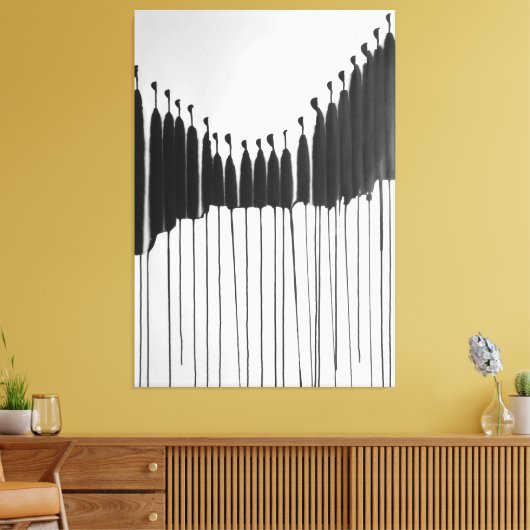 Modern ART Impersonal Society Canvas Afdruk (Insitu (Woonkamer))