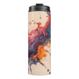 Modern Art Ink Run Thermal Tumbler Thermosbeker