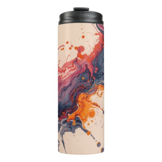 Modern Art Ink Run Thermal Tumbler Thermosbeker (Voorkant)