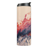 Modern Art Ink Run Thermal Tumbler Thermosbeker (Gedraaid links)