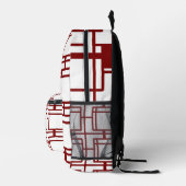 Modern Art Inspired Geometric White Backpack  Bedrukte Rugzak (Rechts)