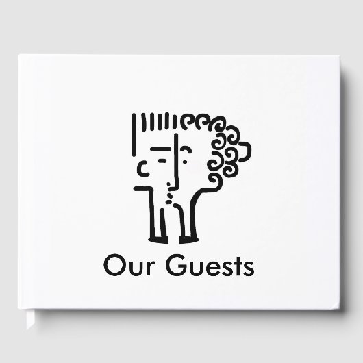 Modern art Kiss koppel Gastenboek (Voorkant)