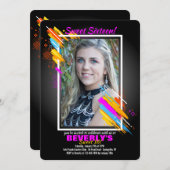 Modern Art Lijst Fotouitnodiging Kaart (Voorkant / Achterkant)