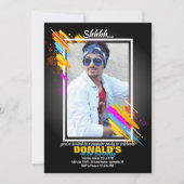 Modern Art Lijst Fotouitnodiging Kaart (Voorkant)