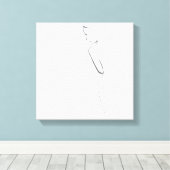 Modern Art Line Tekening Canvas Afdruk (Insitu (Houten vloer))