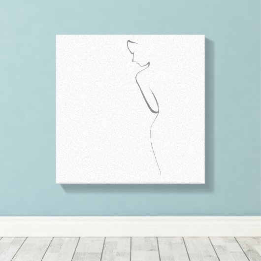 Modern Art Line Tekening Canvas Afdruk (Insitu (Houten vloer))