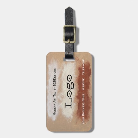 Modern Art Logo Label van B2BDesigns Bagagelabel (Voorkant verticaal)