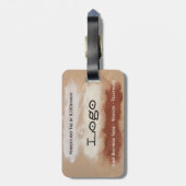 Modern Art Logo Label van B2BDesigns Bagagelabel (Achterkant verticaal)