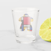 Modern Art Meeple Shot Glass Shot Glas (Achterkant)