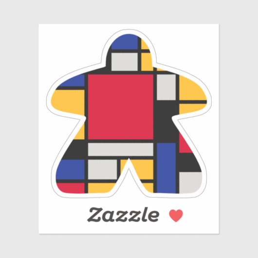 Modern Art Meeple Vinyl Sticker (Vel)