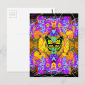 Modern Art Monarch Butterfly Daeden door Sharles Briefkaart (Voorkant / Achterkant)