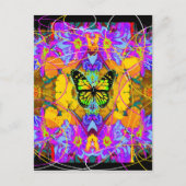 Modern Art Monarch Butterfly Daeden door Sharles Briefkaart (Voorkant)