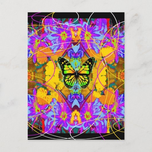 Modern Art Monarch Butterfly Daeden door Sharles Briefkaart (Voorkant)