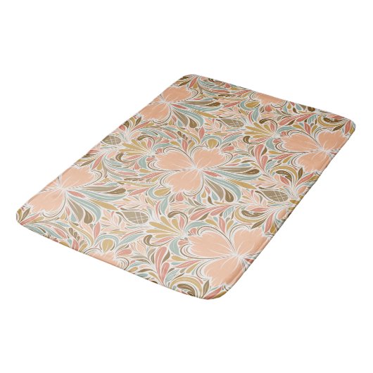 Modern Art Nouveau Boho Pattern Badmat (Gekanteld)