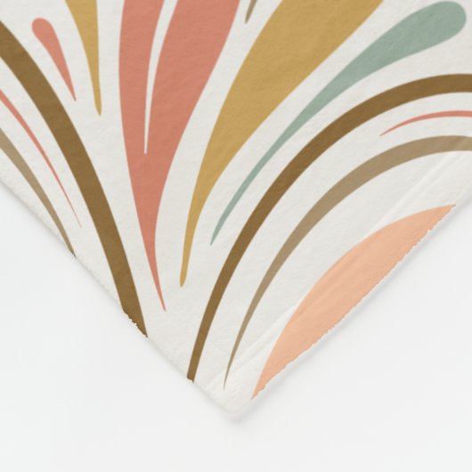 Modern Art Nouveau Boho Pattern Fleece Deken (Hoek)