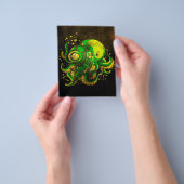 Modern Art Octopus | Mysterische Oceaan Flyer (Hand)