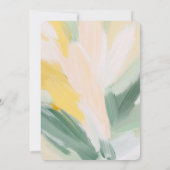 Modern Art Painting Vrijgezellenfeest voor bruilof Kaart (Achterkant)