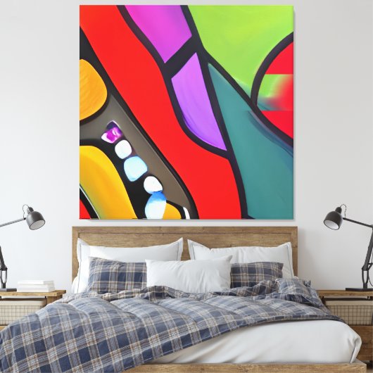 Modern art representative of our society canvas afdruk (Insitu (Slaapkamer))