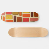 Modern Art Square Patroon Skateboard (Horizontaal)