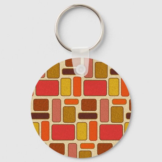 Modern Art Square Patroon Sleutelhanger (Voorkant)