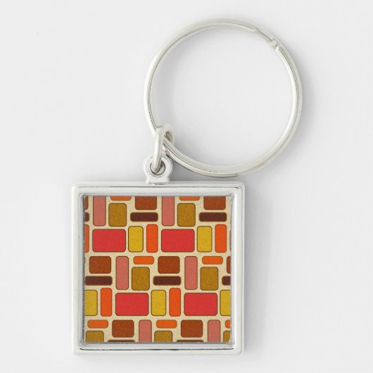 Modern Art Square Patroon Sleutelhanger (Voorkant)