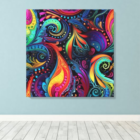 Modern Art Stretched Canvas Print (Insitu (Houten vloer))