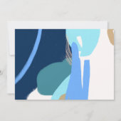 Modern Art Surprise Boy Gold Lettering Baby shower Kaart (Achterkant)