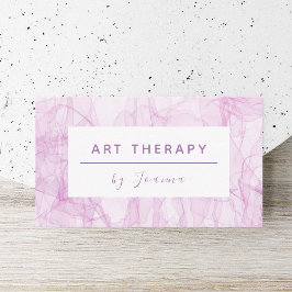 Modern Art Therapy Roze Drijvende Stof Romantisch Visitekaartje