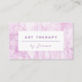 Modern Art Therapy Roze Drijvende Stof Romantisch Visitekaartje (Voorkant)