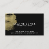 Modern Art Turquoise Gold Visitekaartje (Achterkant)