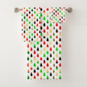 Modern Art Water Drops Teardrop Pattern Towel Set Bad Handdoek (Insitu)