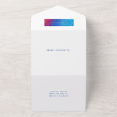 Modern Art Waterverf Wedding All In One Uitnodiging (Buitenkant)