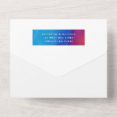 Modern Art Waterverf Wedding All In One Uitnodiging (Achterkant)