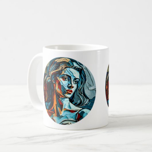 Modern Art Woman Classic Mok, 11 oz Koffiemok (Voorkant links)