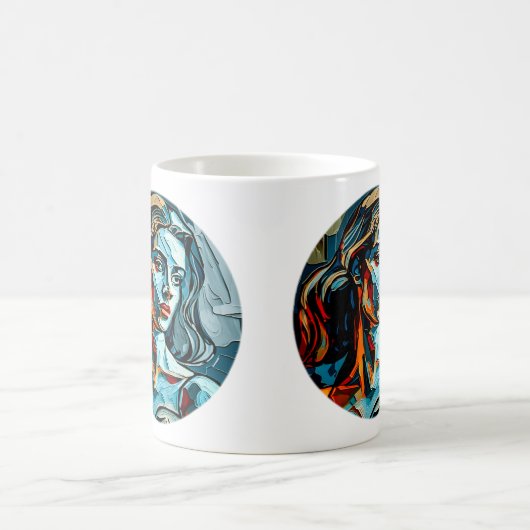 Modern Art Woman Classic Mok, 11 oz Koffiemok (Center)