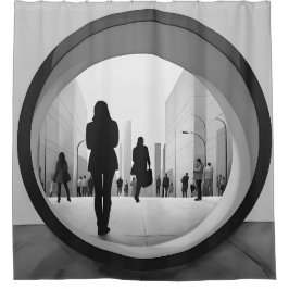 Modern Art Zwart-wit Douchegordijn