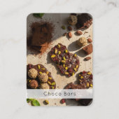 Modern Artisan Chocolate Brand QR Code  Visitekaartje (Voorkant)