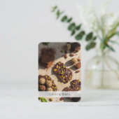 Modern Artisan Chocolate Brand QR Code  Visitekaartje (Staand voorkant)