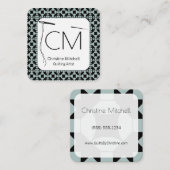 Modern Artisanaal Dekbed Vierkante Visitekaartje (Voorkant / Achterkant)