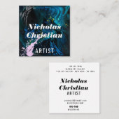 Modern Artist | Colorful | Paint Brushed  Vierkante Visitekaartje (Voorkant / Achterkant)