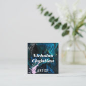 Modern Artist | Colorful | Paint Brushed  Vierkante Visitekaartje (Staand voorkant)