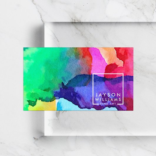 Modern Artist Gallery Square Logo met uw Afbeeldin Visitekaartje