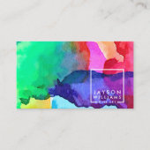 Modern Artist Gallery Square Logo met uw Afbeeldin Visitekaartje (Voorkant)