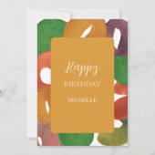 Modern Artistic Autumn Colorful Pattern Birthday Kaart (Voorkant)