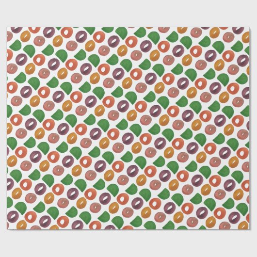 Modern Artistic Autumn Colorful Pattern Cadeaupapier (Vlak)