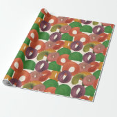 Modern Artistic Autumn Colorful Pattern Cadeaupapier (Uitgerold)