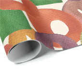 Modern Artistic Autumn Colorful Pattern Cadeaupapier (Rol Hoek)