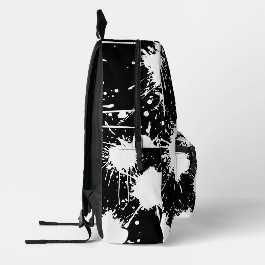  Modern Artistic Backpack – White & Black Bedrukte Rugzak (Links)